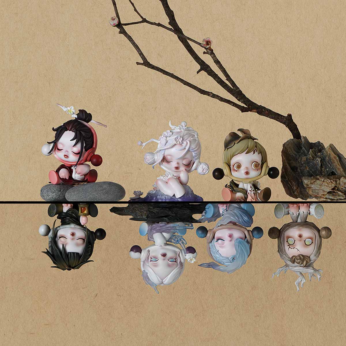 Skullpanda "Ink Plum Blossom" Series