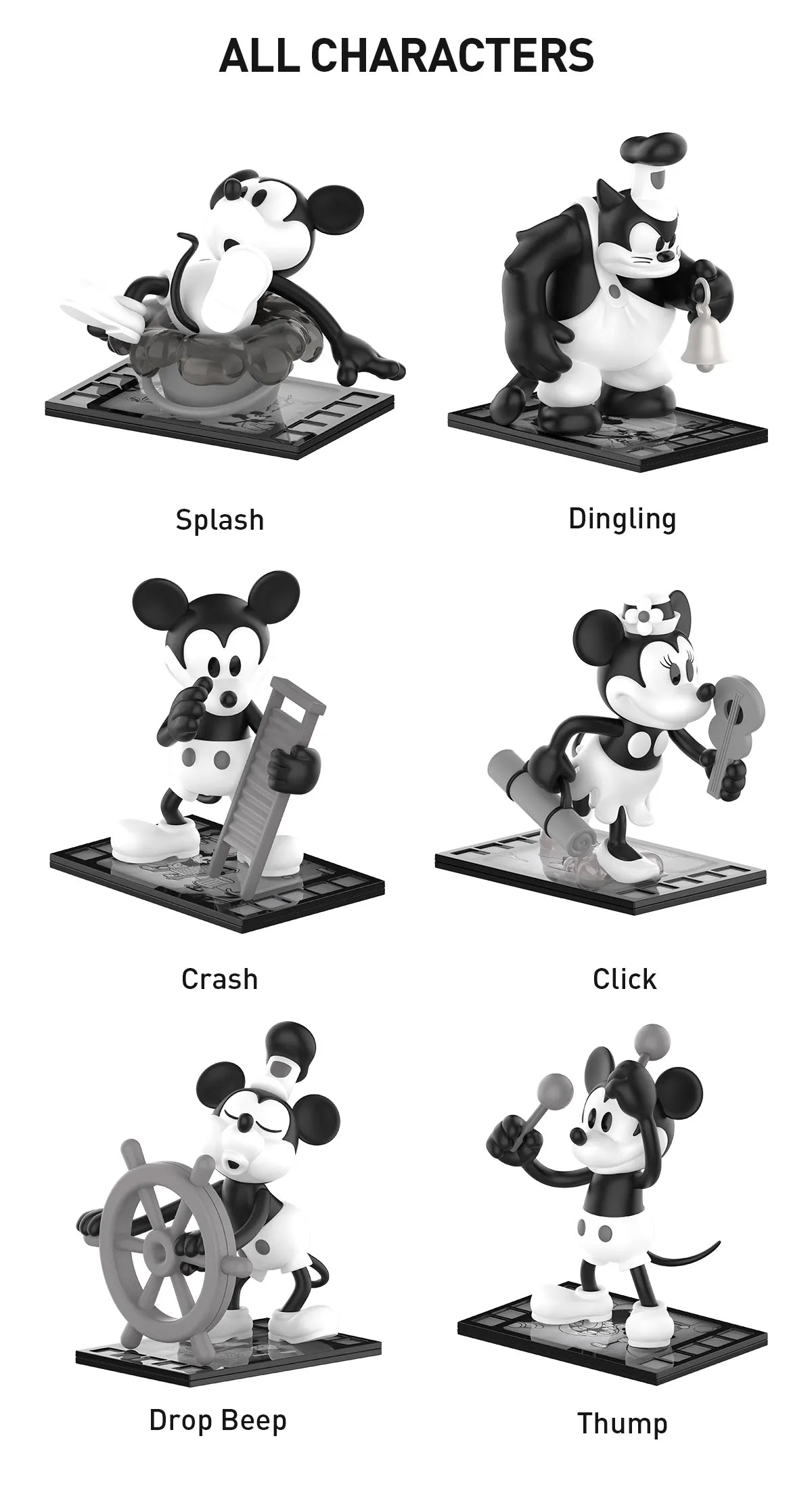 Disney "Steamboat Willie" Figures