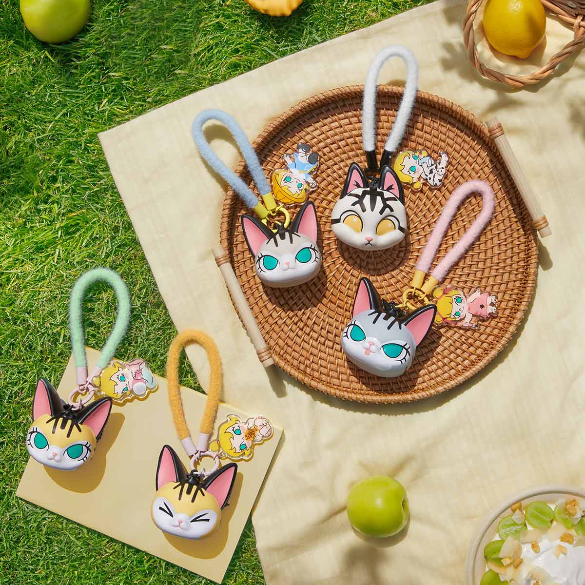"Baby Molly & Baby Tabby" Keychain
