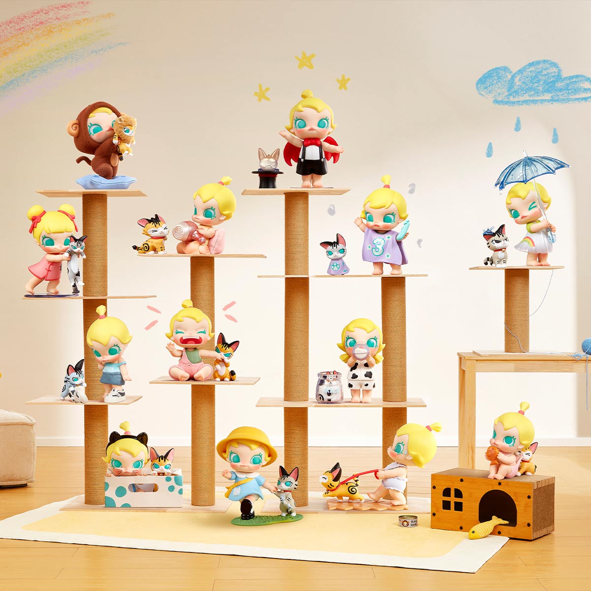 "Baby Molly & Baby Tabby" Figure