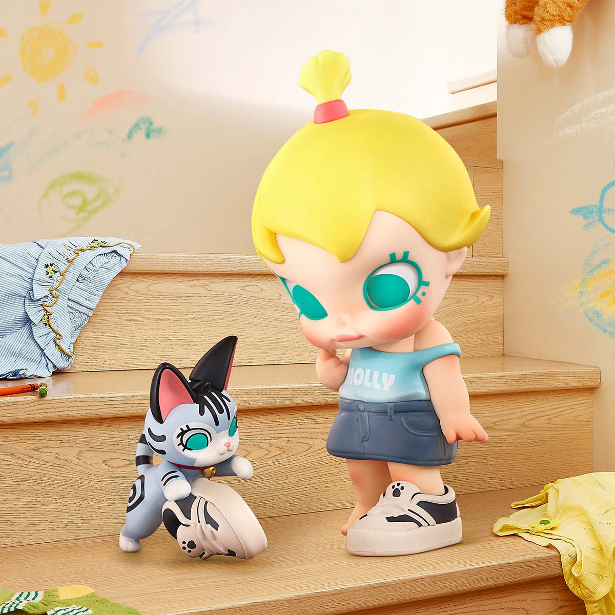 "Baby Molly & Baby Tabby" Figure
