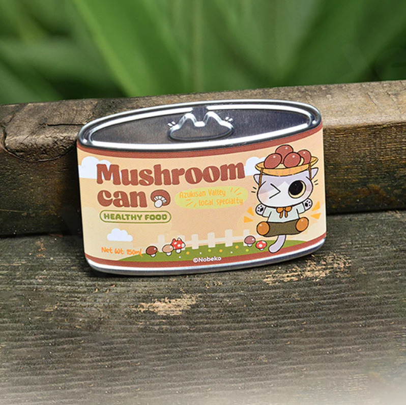 Azukisan's "Valley Series: Canned Cat Badge" Pin