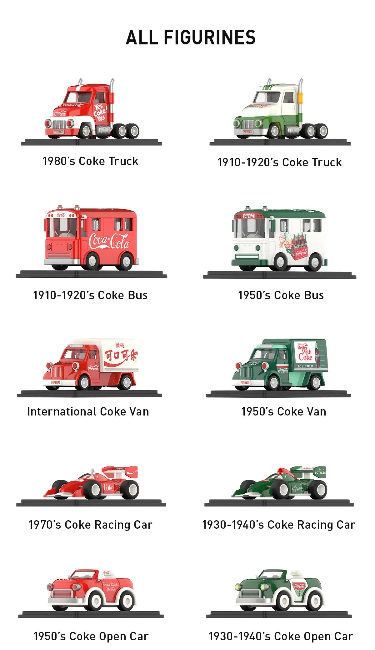 POPCAR COCA-COLA Classic Series Vehicles