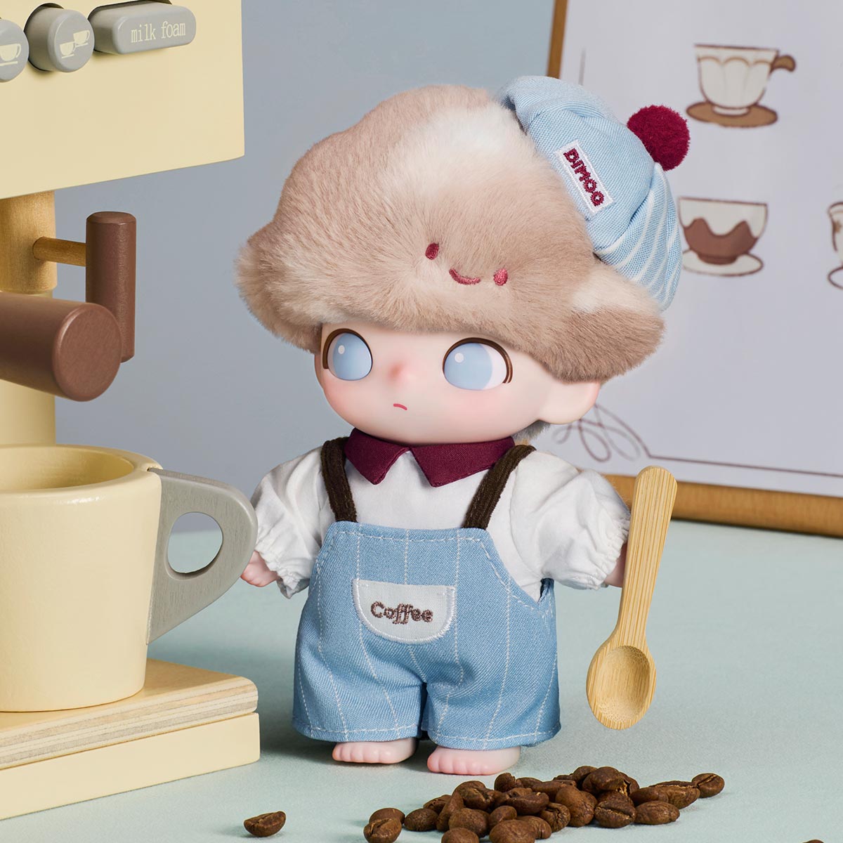 DIMOO "Crush on Coffee"Plush Blister Pack