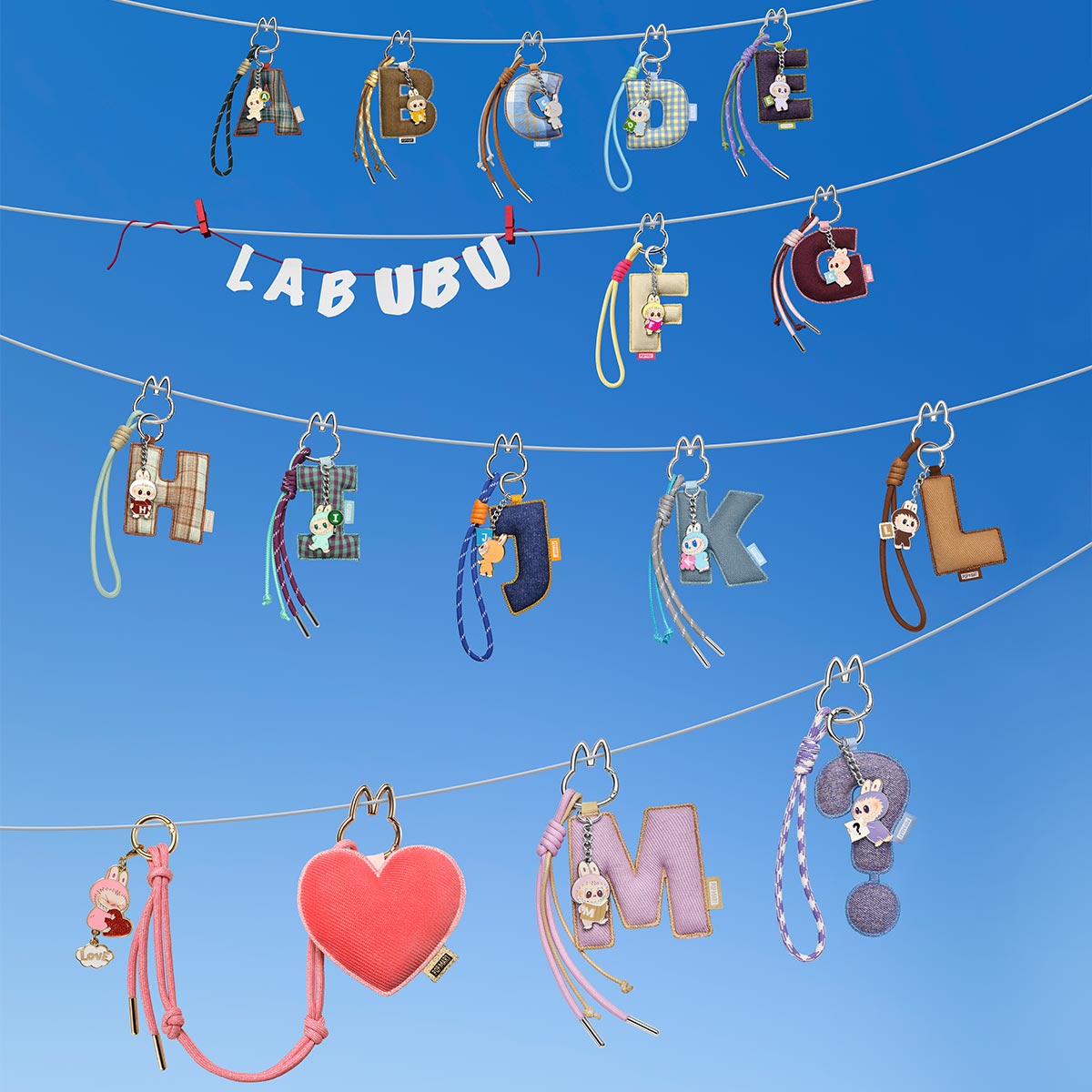 THE MONSTERS "Pin for Love" Letter Pendant (A-M)