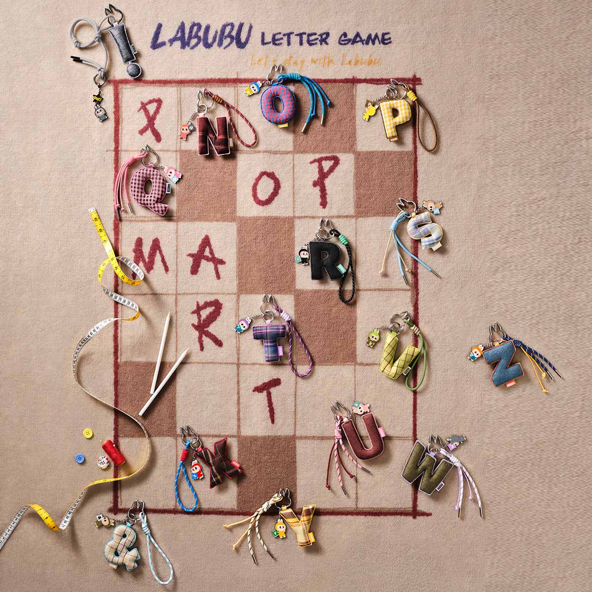 THE MONSTERS "Pin for Love" Letter Pendant (N-Z)