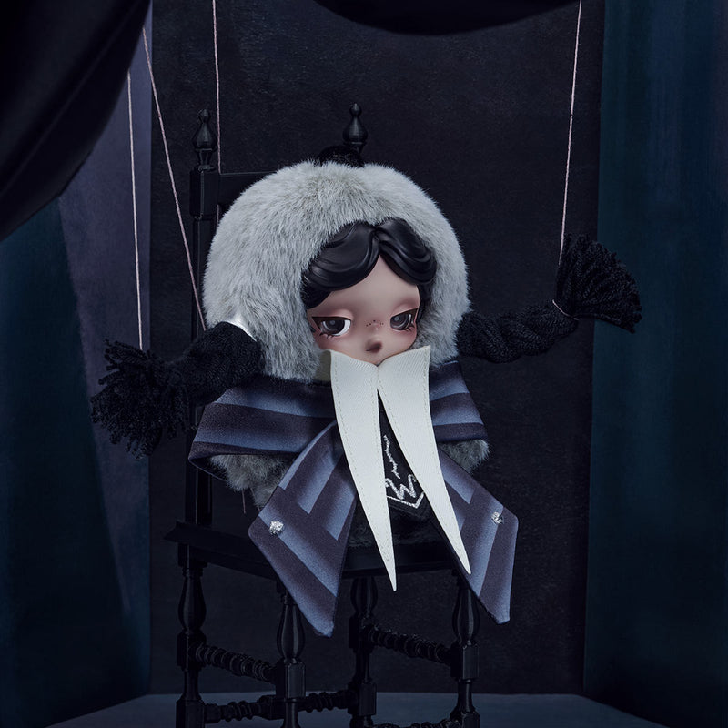 SKULLPANDA × Wednesday Plush (Nevermore Academy Uniform Version)-zoom-