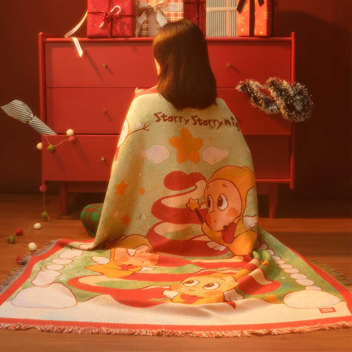 "Apple of My Eye" Twinkle Twinkle Throw Blanket-zoom-2