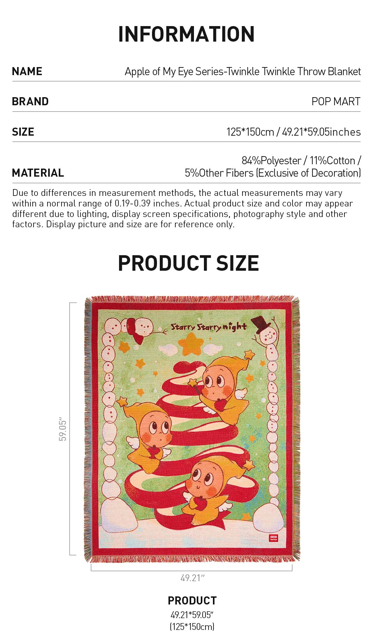"Apple of My Eye" Twinkle Twinkle Throw Blanket-zoom-4