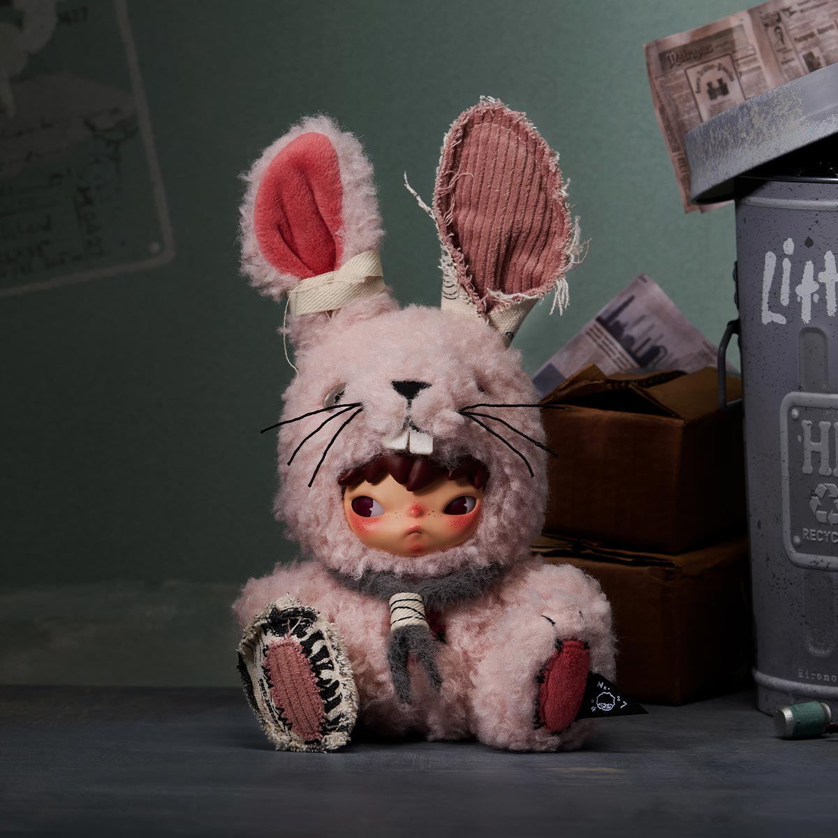 Hirono "Little Hare" Plush Doll Pendant-zoom-5
