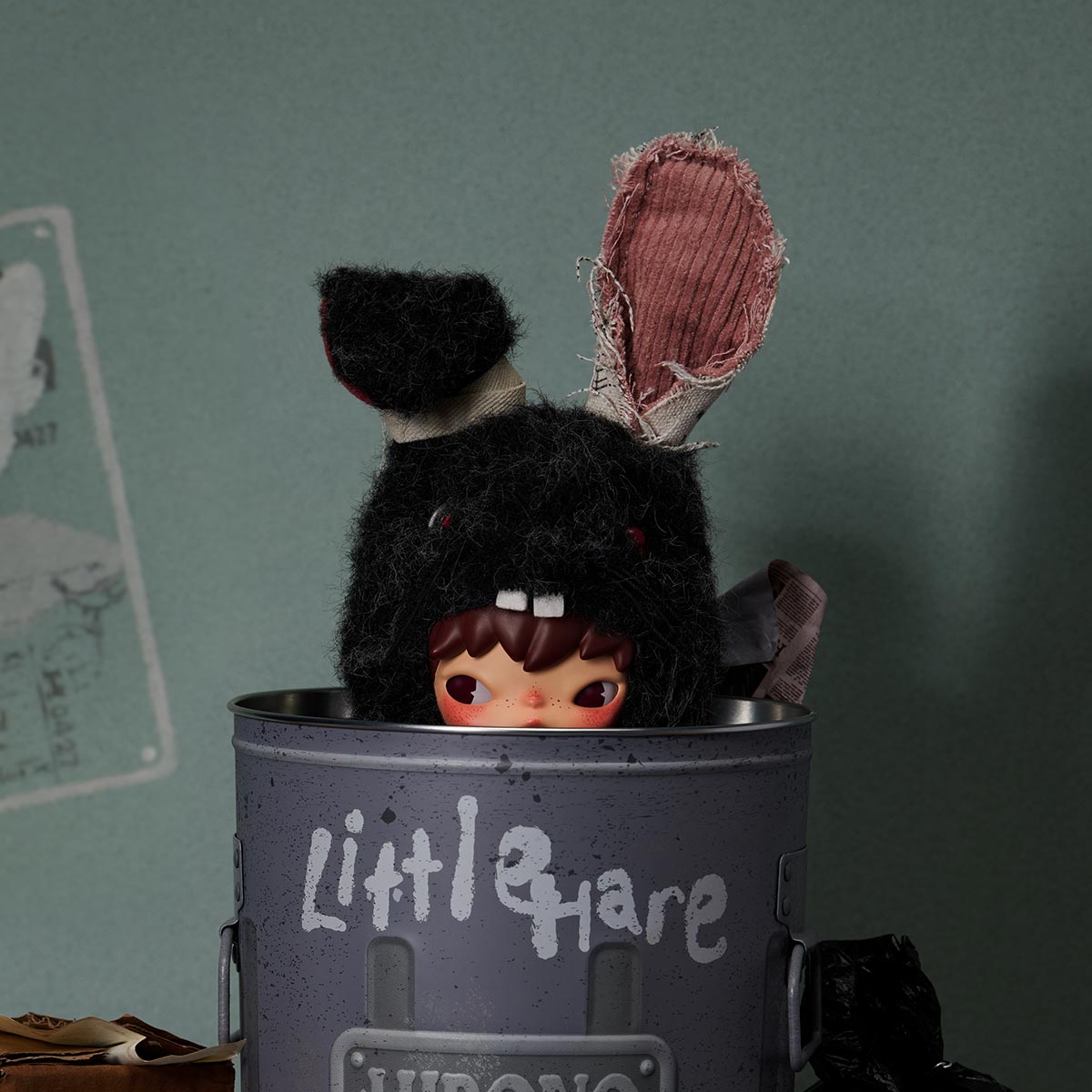 Hirono "Little Hare" Plush Doll Pendant-3