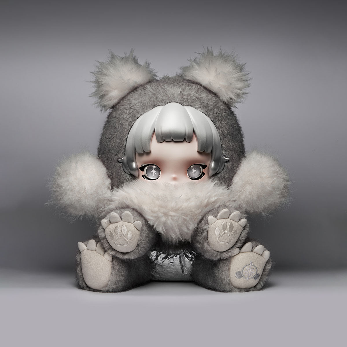 θ SKULLPANDA "Punk Panda" Plush Doll-2