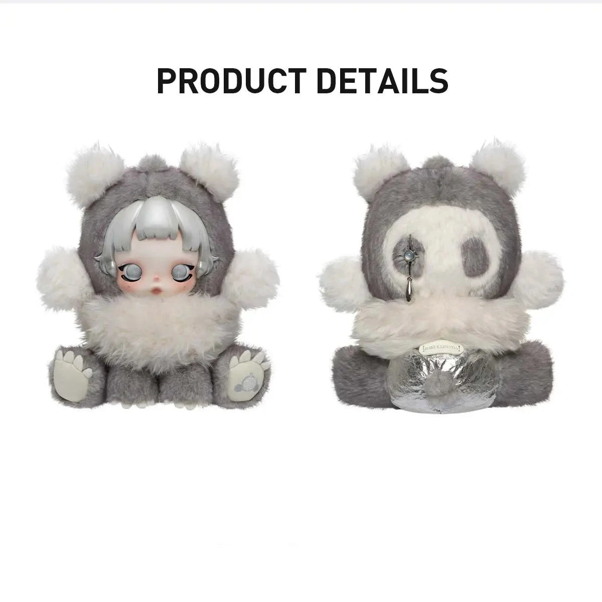 θ SKULLPANDA "Punk Panda" Plush Doll-zoom-5