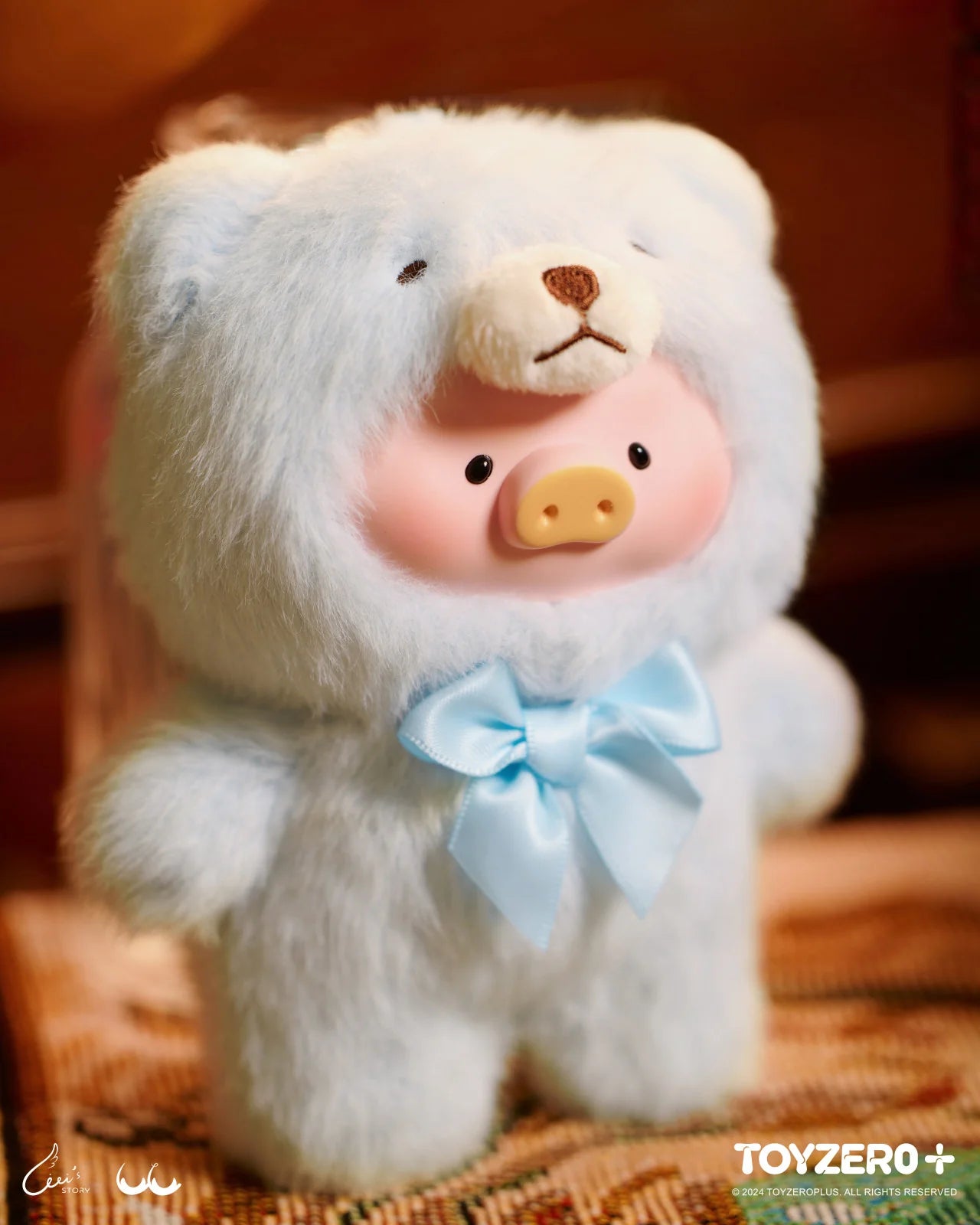 Lulu The Piggy Keychain"Vintage Teddy"