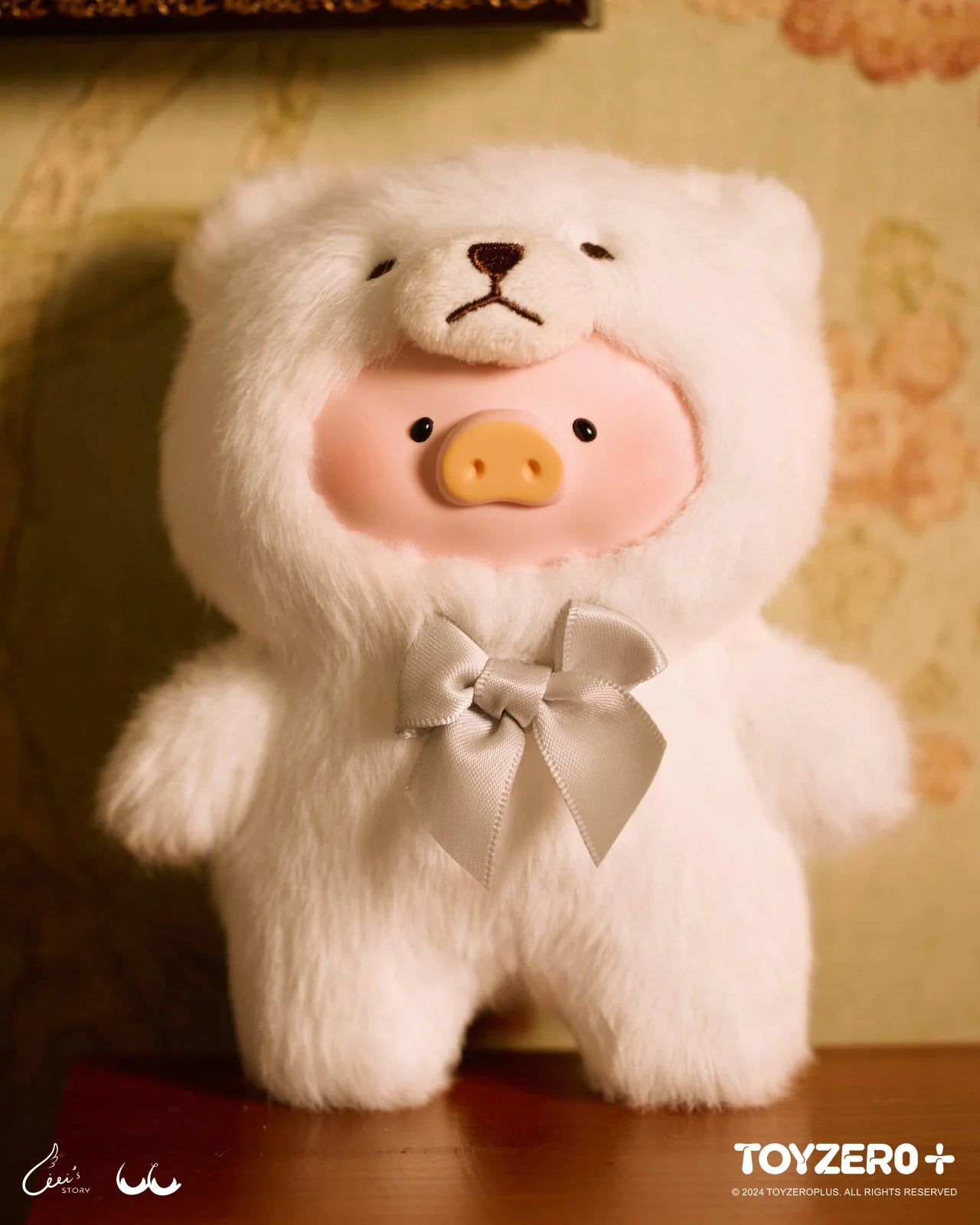 Lulu The Piggy Keychain"Vintage Teddy"