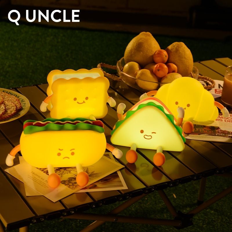 Q Uncle "Panes de desayuno" Lamparas squishy