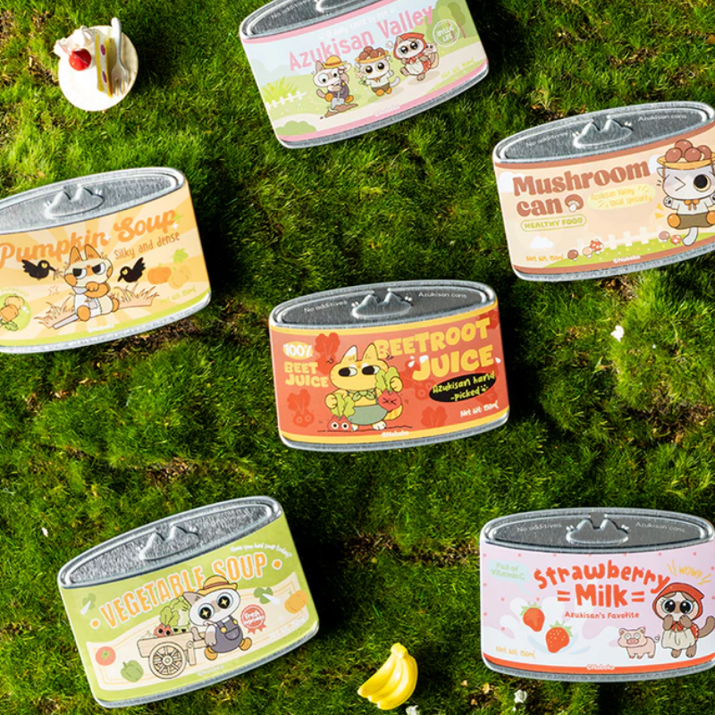 Azukisan's "Valley Series: Canned Cat Badge" Pin-zoom-