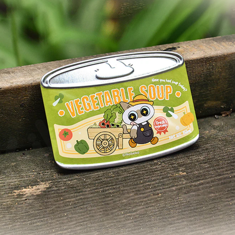 Azukisan's "Valley Series: Canned Cat Badge" Pin