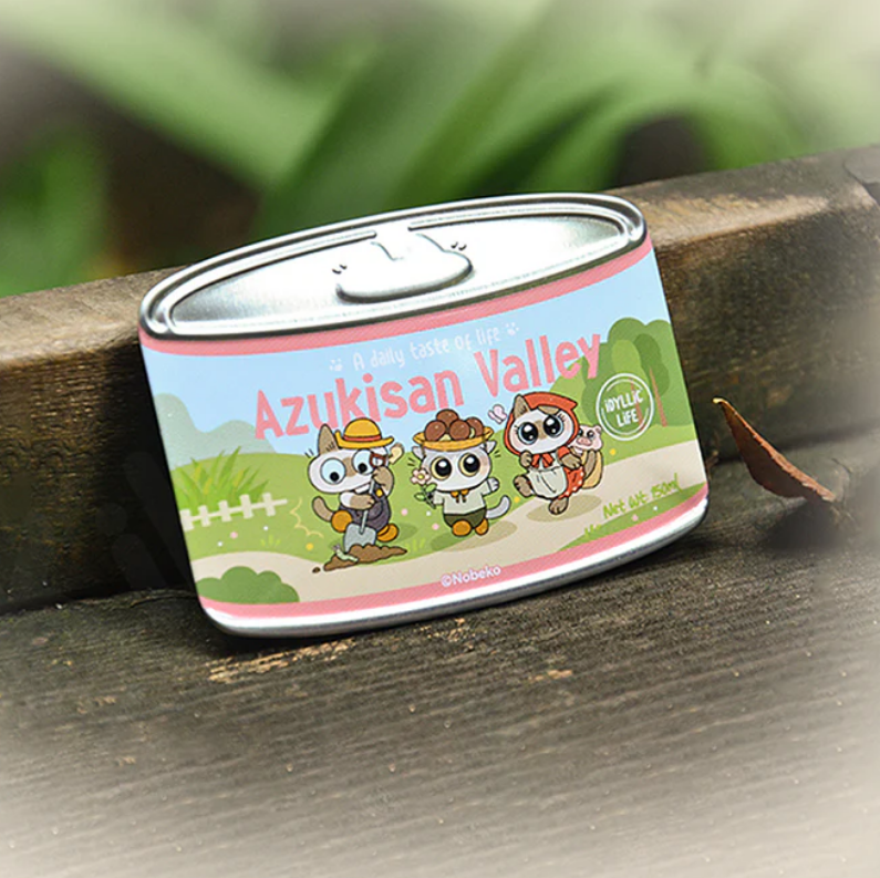Azukisan's "Valley Series: Canned Cat Badge" Pin