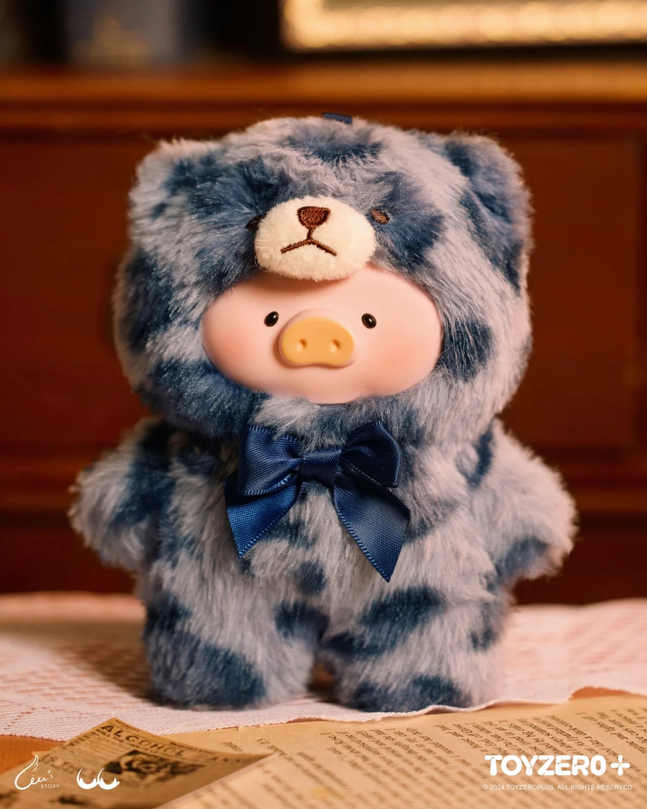 Lulu The Piggy Keychain"Vintage Teddy"-zoom-5