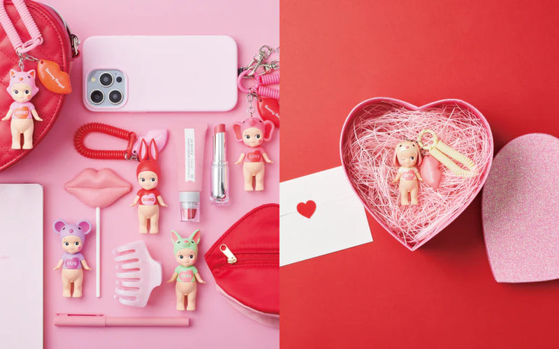Sonny Angel Keychain "Kiss Kiss"-zoom-